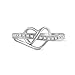 Sterling Silver Diamond Heart Ring (1/20 cttw, I-J Color, I3 Clarity)