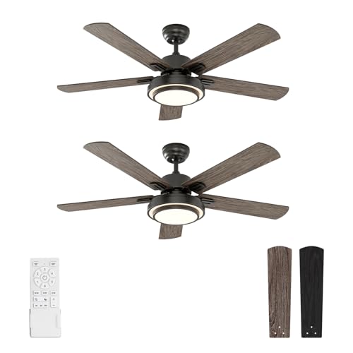 warmiplanet Ceiling Fans with Lights and Remote Control, 52 Inch,