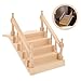 Angoily Miniature Dollhouse Staircase 1 12 Scale Dollhouse Furniture Wooden Handrail DIY Unpainted Staircase Handrail Model for Fairy Garden Doll House Scene Decor