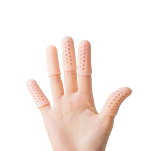14 piezas Protector de Dedos de Gel Transpirable,Dedales de Silicona,Ferula Dedo Meñique,Funda Dedos Manos para No Morderse las Uñas,Ampollas,Dedos Agrietados,Artritis de Dedo y Más,Hombres Mujeres