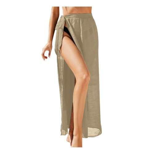 Couverture de plage paréo transparent en coton texturé : jupe longue portefeuille femmes