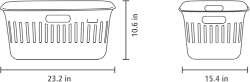 Brabantia Collect-It Laundry Basket 40L/8.8 Gallon (Soft Beige), Set of 2, Laundry Hamper for Kitchens and Laundry Rooms, Storage Basket for Clothing, Towels and Bedding by Brabantia - Used condition - Image 4