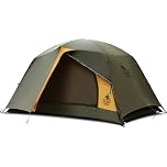 OneTigris Stella 4 Season Camping Tent Backpacking 1/2 Person Waterproof Lightweight Easy Setup Instant 3000mm Waterproof Rating Outdoor Hiking Tent (2P Green)