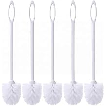 12 Pcs 17.3 Inch White Toilet Brush Bulk with Hook Hole Long Handle Toilet Bowl Cleaner Scrubber for Bathroom Household Cleaning Supplies Christmas Home Gifts