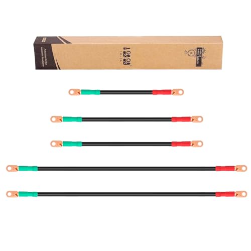 10L0L Golf Cart Battery Cables 4 Gauge for 36v EZGO TXT 94-Up Medalist/TXT, Welding Battery Pure Copper Flexible Cable with Heavy Duty Terminal Connector