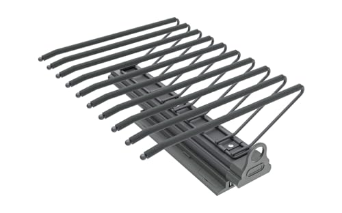 Image of DBR V Shape Wardrobe Organizer Hanging Rack Side Mounted Pull Out Soft Closing Trouser Rack Pants Rack for Closet W400*D470*118MM