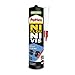 Pattex Ni Clou Ni Vis Résiste à l'eau, colle de fixation surpuissante, colle blanche, colle rapide pour bois, céramique, métal, béton et plus, cartouche 450 g