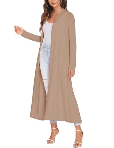 Image of Bluetime Women Floor Length Open Front Cardigan