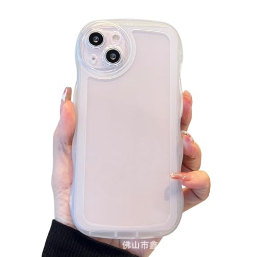 iPhone 12 mini ケース クリア アイフォン12 mini ソフトTPU波状のバンパー 透明 スマホケース かわいい うねうね いphone12 mini ウェーブ デザイン 可愛い 韓国 薄型 人気 おしゃれ 耐衝撃 黄ばみなし アイフォン12 mini ストラップホール付き(あいほん 12 mini-純透明)