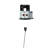 Melitta Caffeo Barista T Smart F830-101, Kaffeevollautomat mit Milchbehälter, Smartphone-Steuerung mit Connect App, Silber/Schwarz + Milchlanze für Kaffeevollautomaten, Edelstahl, Schwarz