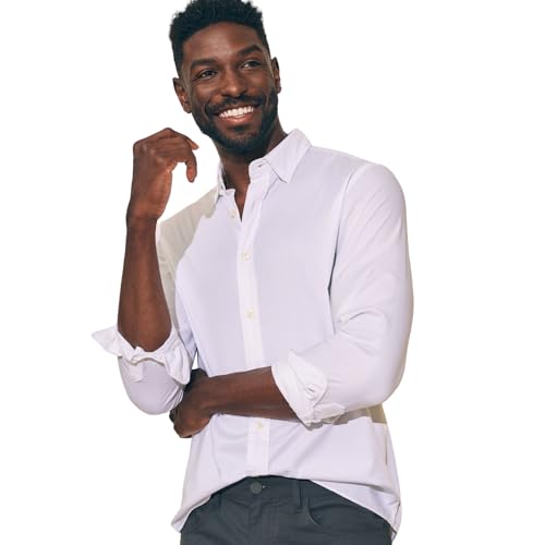 Faherty Men's Movement Shirt- Cloud White Extra Extra Large (XXL)