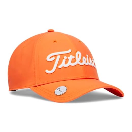 Titleist Players Performance Ball Marker Golf Hat, Flame/White, Adjustable