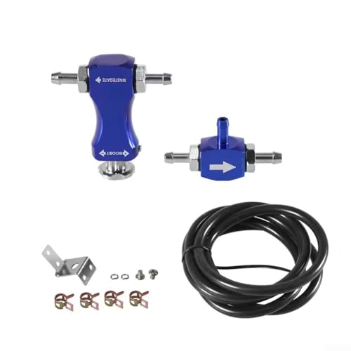 snowchecking Regolatore a turbina per motori turbo, valvola di regolazione del boost in alluminio rosso/blu/nero/argento, strumento manuale di controllo della pressione per uso automobilistico (B)