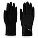 Alepo Womens Winter Warm Gloves, Contrast Color Design Touchscreen Texting Fleece Lined Windproof Driving Gloves Hand Warmer (Black-M)