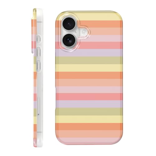Jolie coque iPhone 16 à rayures idée cadeau esthétique chic