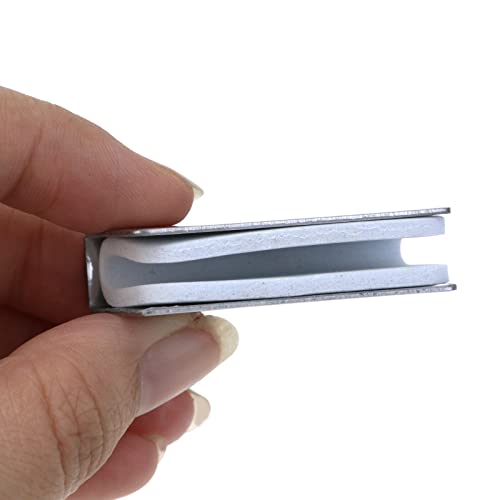 UTALIND 4 Pack Glass Clip Silver Strikes Plate Magnetic Rectangular Touch Clamps Glass Cabinet Latch Replacement Parts for Cabinet, Glass Door, Wardrobe