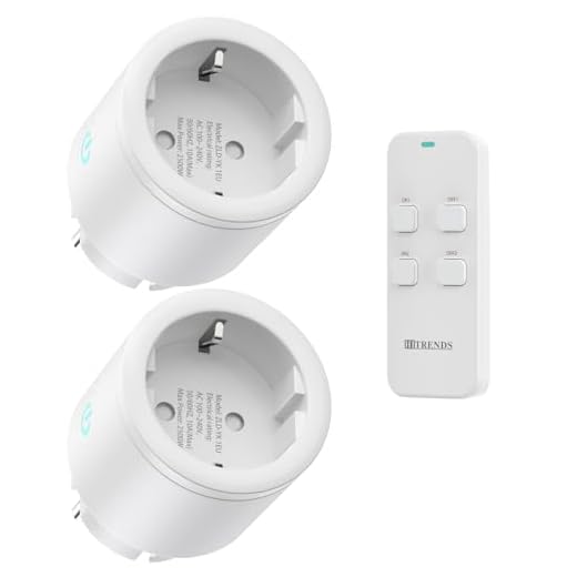 Funksteckdosen mit Fernbedienung, 2er-Pack Steckdose mit Fernbedienung 10A/2500W, Funksteckdose Funkschalt 30m Lange Reichweite, für Lampen, Ventilatoren, Weiß (2er-Set - Weiß)