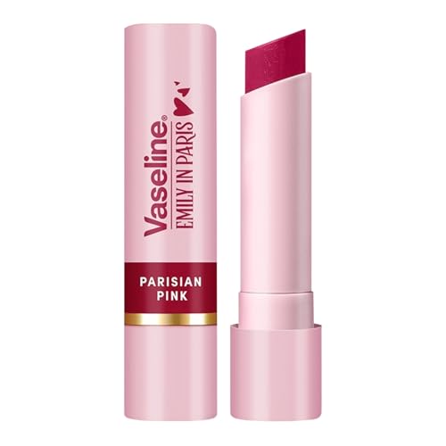 Vaseline Parisian Pink | Emily in Paris Limited Edition | Pink Tinted Lip Balm Stick, 24H Moisturization, 3g