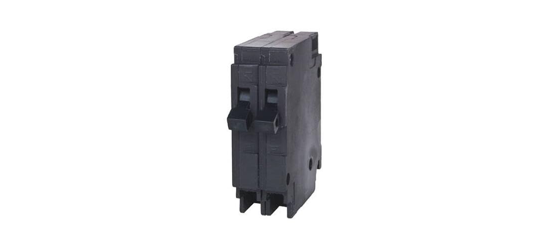 HI Q2020NC Two Single Pole 120V Non-Current Limiting Circuit Breaker, 20 Amp, Black