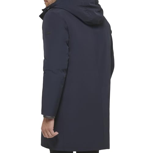 Image of DKNY Men's Water Resistant Hooded Logo Parka Jacket