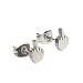 UNKE Top Quality Stainless Steel Middle Finger Stud Mens & Womens Unisex Earrings ,Sliver