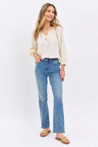 Judy Blue Women's High Waist Straight Jeans (US, Waist, 30, Regular, Medium)2