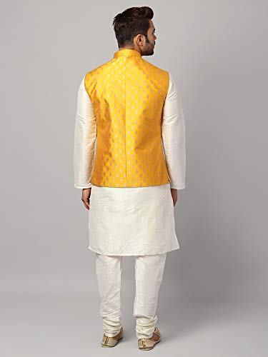 Image of Uri and MacKenzie Men's Silk Blend Kurta Pajama with Designer Ethnic Nehru Jacket /Modi Jacket