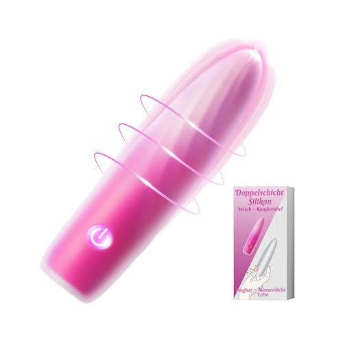 Rinofans Sex Spielzeug für die Frau Doppelschicht Silikon Mini Bullet Vibrator mit 10 Vibrationsmodi Tragbarer Leise Vibratorensets für Paare Klitoris G-Punkt Anal Brust Stimulator Sex Toy