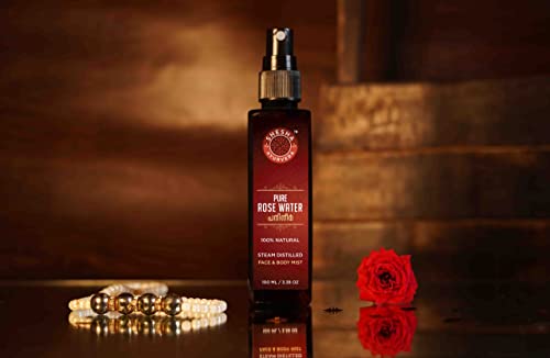 SHESHA AYURVEDA Pure Rose Water (100% Natural, Steam Distilled) Pet Bottle - 100Ml