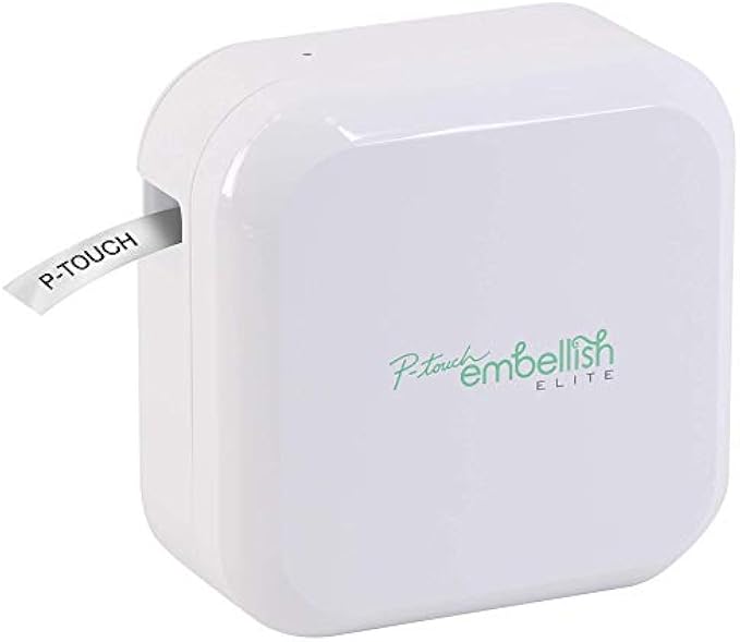 Brother P-Touch Embellish Elite Connectable Decorative Ribbon and Tape Color Printer (PTP715EBT)