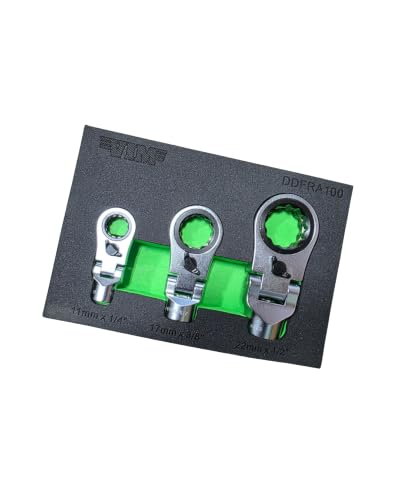 Vim Tools Durston 3 pc Dual Drive Flex Ratcheting Attachment Set