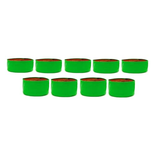 Image of Kingwell grow bags 12x6 inch pack of 9 Grow Bag For Terrace Garden Leafy Vegetable Plant Grow Bags Fruits Growing Containers For terrace Gardening