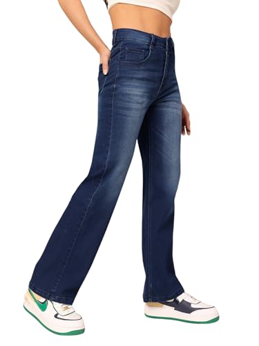 Image of Dolce Crudo Boot Cut High Rise Cropped Jeans for Women