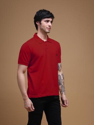 Image of Men's Polo T-Shirt Cotton Casual Comfortable Relaxed Fit Regular Collar Neck Stylish Half Sleeves Daily Office Formal Wear T-Shirt for Men