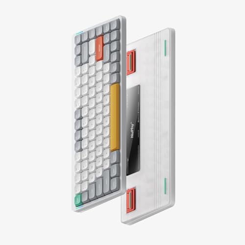 Image of nuphy Air75 V2 Portable 75% Mechanical Keyboard,Wireless Keyboard,Supports Bluetooth /2.4G /USB-C RGB Bluetooth Keyboards,Compatible with Windows /Mac OS /Linux Systems White-Gateron Blue Switch