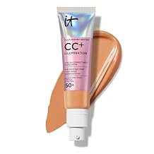 IT Cosmetics CC+ Cream Illumination Rich - Radiant Full Coverage Foundation With SPF 50+, Color Corrector & Hydrating Anti-Aging Serum, Hydrolyzed Collagen + Peptides - 1.08 fl oz