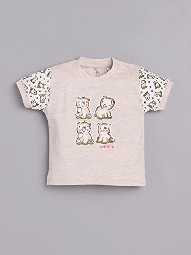 Image of BABY GO 100% Pure Cotton Kids T-Shirt &Shorts for Baby Boys (18-24 Months, BEIGE3)
