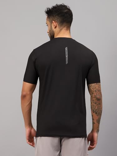 Image of VECTOR X Self Design Men Round Neck T-Shirt 100% Polyerster (Pack of 1)