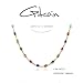 GDCOIN Dainty Gold Chain Choker Necklace for Women 18K Gold Plated Waterdrop Shape Multicolor Zirconium Choker Dense, Colorful Link Chain Necklace Jewelry Gift