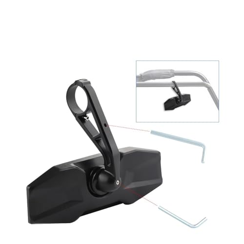 Espejo retrovisor universal para UTV y ATV de 1,75 pulgadas con giro de 360 grados central ajustable 6