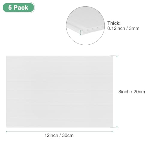 M METERXITY 5-Pack Láminas Plásticas Onduladas 8x12 Pulg miniatura 3