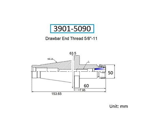 HHIP 3901-5090 Pro-Serie #40 NMTB ER-32 Spannzangenfutter, 5/8-11 Deichsel-Ende