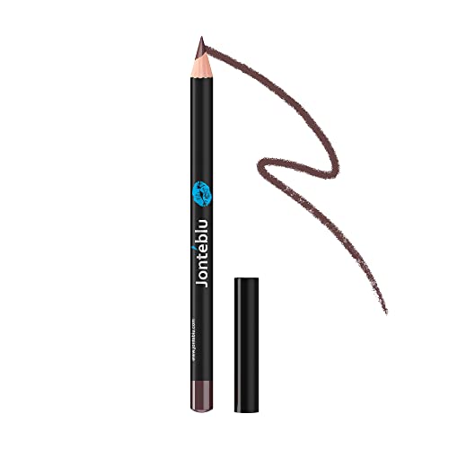 JONTEBLU CREAMY NATURAL EYELINER PENCIL - WATERPROOF LONG LASTING SMUDGE PROOF - NUDE RICH INTENSE COLOR CRAYON FOR SENSITIVE EYES - ORGANIC WOODEN SHARPEN ABLE EYE SHADOW MAKEUP LINER â€“ DARK BROWN
