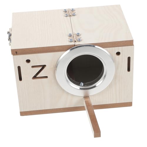 LIOOBO 1個 オウム飼育箱 鳥かご ネスティング ケージ 屋外 鳥の巣 暖かい鳥 ネスト ペットの鳥 ウッドバードケース ペット用品 鳥の孵化場 木製 白い