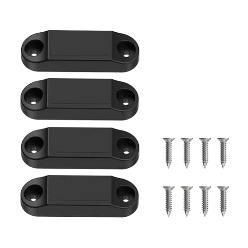 Loquet de porte de rangement camping-car noir et support magnétique