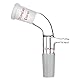 StonyLab Glass Vakuum Take Off Abnehm Adapter, 105° Gebogen, Kurzer Schaft mit 24/40 Gelenken