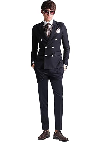 Blazer homme mariage de prestige avec revers en pointe boutonné