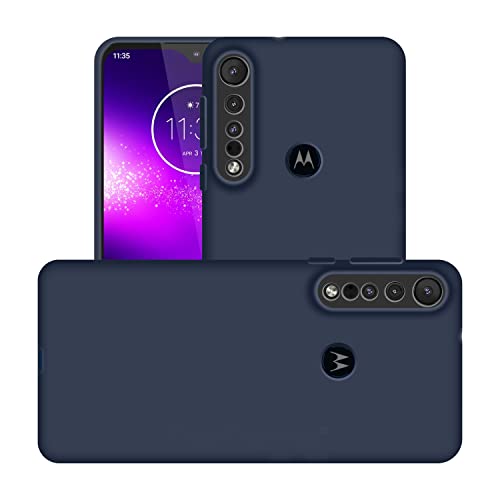 Image of Case Creation Liquid TPU Silicone Cover for Moto G8 Play Soft Case,Anti-Dirty Slim Case Frosted Matte Candy TPU Raised Bezel (Splash of Color) Back Case Cover for Motorola Moto G8 Play -Electric Blue