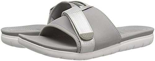 FitFlop Women's NEOFLEX SLIDE Sandal, soft grey/silver, 5 M US | Image 3