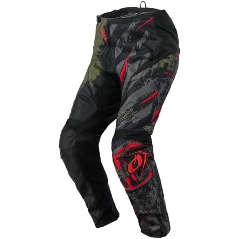 O'NEAL | Motocross-Hose | MX Mountainbike | Passform für Maximale Bewegungsfreiheit, Leichtes, Atmungsaktives und langlebiges Design | Pants Element Ride | Erwachsene | Schwarz Grün | Größe 34/50 Cover
